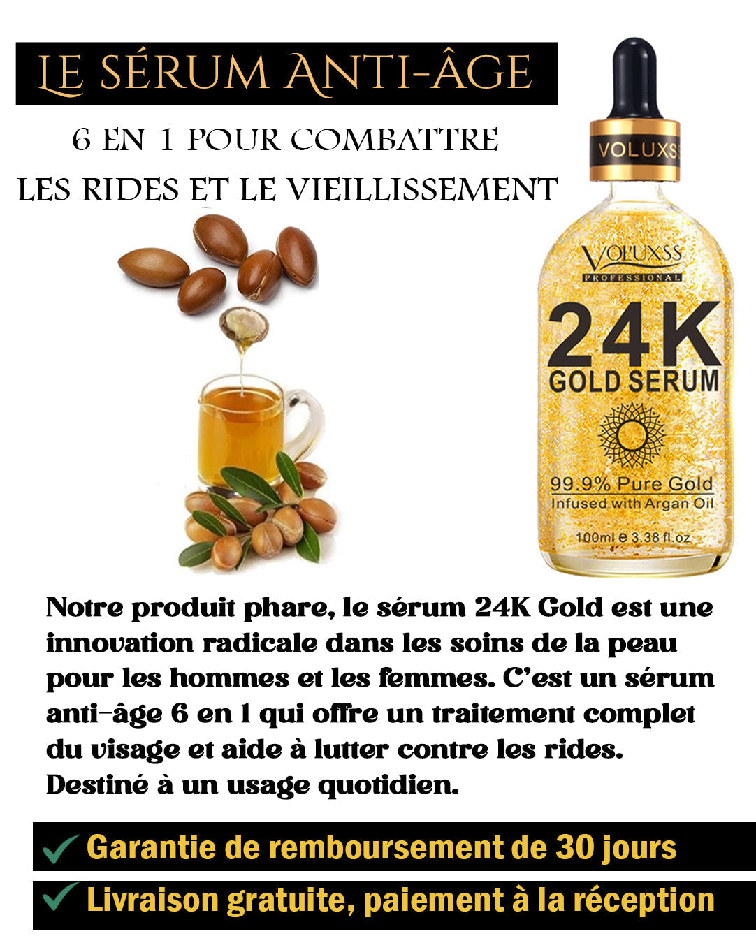 Gold Serum 24k Hydratation du visage